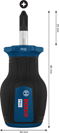 Tua vít Bosch PRO Stubby PH2 x 25 mm.